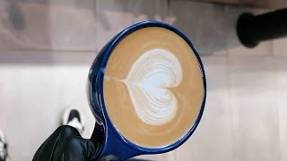 Speciality Coffee Training  Barista art skills  Coffee Latte Art Tutorial  cappuccino heart art [upl. by Stewart]