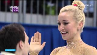 Aliona SAVCHENKO  Bruno MASSOT 2016 Euros Short Program British Eurosport [upl. by Hiller]