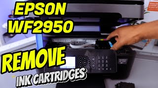 How To Remove Epson WF 2950 Printer Ink Cartridges [upl. by Yemac]