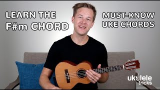 How to Play an Fm F Minor Chord on Ukulele [upl. by Nagek]