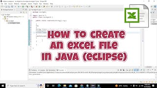 how to create an excel file in java eclipse  how to generate an excel file in java in eclipse [upl. by Manny]