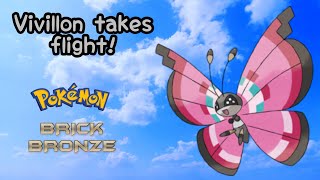 Vivillon takes flight Pokemon Brick Bronze battles [upl. by Goodard]