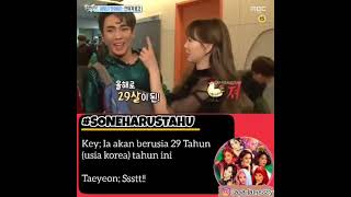 tingkah taeyeon SNSD ketika key shinee bilang umurnya 29 th [upl. by Hendrick]