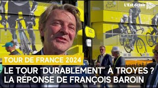 La réaction de François Baroin après létape TroyesTroyes du Tour de France 2024 [upl. by Otrevogir]