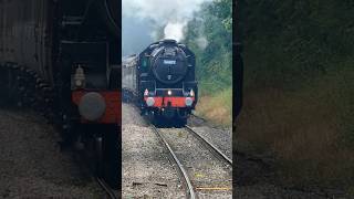 Black 5 44871 thunders up the 1 in 82 Wilmcote Bank steamtrain britishrailways shorts [upl. by Bonina]