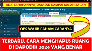 CARA MENGHAPUS RUANG DI DAPODIK 2024 YANG BENAR [upl. by Ydnat476]