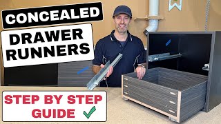 How To Install Concealed Drawer Runners  DIY Concealed Drawers  Making Drawer Boxes [upl. by Oric]