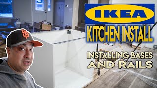 IKEA KITCHEN INSTALLATION Installing custom bases with the Ikea rail system [upl. by Werd124]