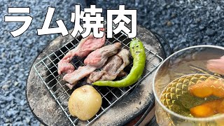 【七輪15】（Shichirin Japanese Barbecue16）ゲリラ豪雨が降る前に庭で独りランチ！！焼肉は簡単だけど炭火で焼くのは旨い！！ビールがススム！！ [upl. by Dressler]