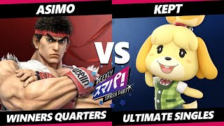 Sumapa 166  Asimo Ryu Vs kept Isabelle Smash Ultimate  SSBU [upl. by Bohun315]