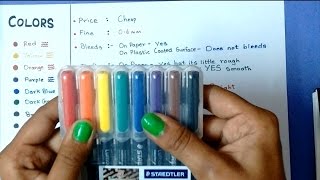 Staedtler Lumocolor Permanent Marker pen Review  By Srushti Patil [upl. by Kermit454]