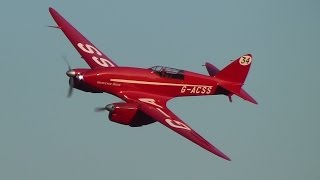 DH88 Comet quotGrosvenor Housequot at Old Warden 7th September 2014 [upl. by Gudren]