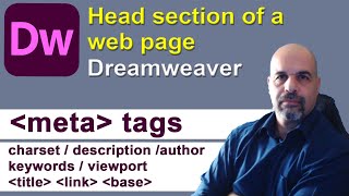 Dreamweaver Head section Meta tags  Cambridge ICT IGCSE 0417 Web Design [upl. by Mohorva]