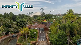 INFINITY FALLS  ON RIDE POV IN 4K  SEAWORLD ORLANDO  2023 [upl. by Strander979]