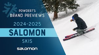 20242025 Salomon Skis Boots and Bindings Preview  Powder7 [upl. by Nwahc]