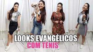 MODA EVANGÉLICA DICAS DE LOOKS COM TÊNIS [upl. by Cheney301]