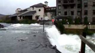 Flooding at the Whitewater Hotel Backbarrow Cumbria 2009 [upl. by Gnoy]