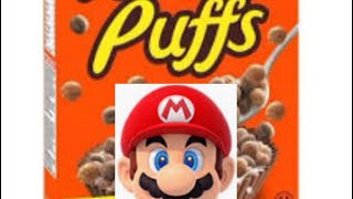 Mario tries Reese’s puffs Mario land theme x Reese’s Puffs Rap  Lucchetta [upl. by Aivlis]