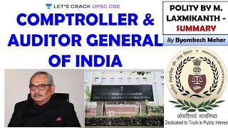 L10 Comptroller amp Auditor General of India  Indian Polity Series  UPSC CSE 2021  Byomkesh Sir [upl. by Flore]