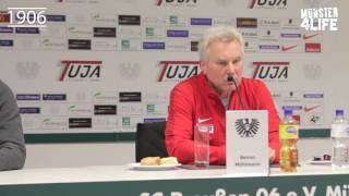 Pressekonferenz SC Preußen Münster 40 RW Erfurt  3Liga [upl. by Einama]