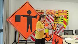 Reflective Roll Up Traffic Sign  Product Introduction  Kathy  DingFei Reflective [upl. by Teena]