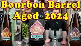 Boulevard Brewing Bourbon Barrel Aged 2024 Mix Pack  Tasting Review  Stout  Porter  Belgian Ale [upl. by Enial]