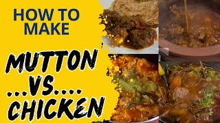 How to make mutton and Chicken at home mutton chicken like food foodie [upl. by Retla584]