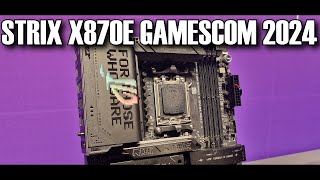 ROG Strix X870EE Motherboard Preview Gamescom 2024 [upl. by Audrye]