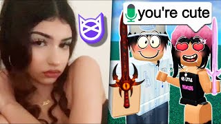 I Hired An EGIRL To Play Roblox BLADE BALL VOICE CHAT [upl. by Nager62]