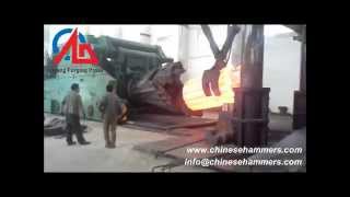 forging steel with 5000 ton hydraulic metal forming machine [upl. by Ardaid]