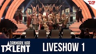 Danseskolen Frederiksbergs optræden i første liveshow  Danmark har talent [upl. by Kentiggerma]