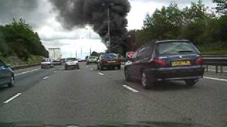 Massive car fire on M40 motorway [upl. by Tayyebeb]