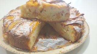 HOW TO MAKE A COTTAGE CHEESE CAKE WITH PEACH  COMO FAZER UM BOLO DE QUEIJO COTAGE COM PESSEGO [upl. by Lekzehcey]