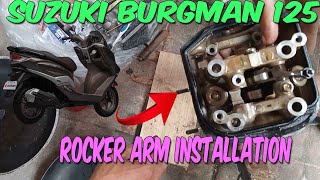 Rocker Arm installation SUZUKI BURGMAN 125 [upl. by Cariotta627]