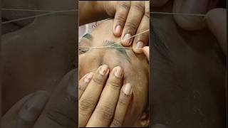 Eyebrows threading tutorial shorts eyebrow trending viralvideo new [upl. by Unders]