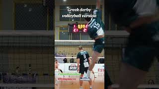 Panathinaikos vs Olympiacos  Greek derby volleyball edition volleyball panathinaikos olympiakos [upl. by Cristian388]