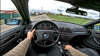 BMW 320D E46 150HP Facelift Touring 2004  POV Test Drive Onboard [upl. by Ketchan]