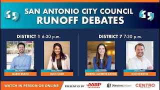 2023 San Antonio City Council Runoff Debates for District 1 and District 7 [upl. by Mclaurin]