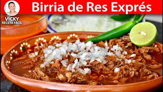 BIRRIA DE RES EXPRES  Vicky Receta Facil [upl. by Danell]