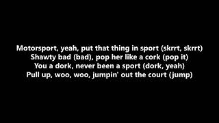 migos nicki minaj cardi b  motorsport lyrics [upl. by Pubilis]