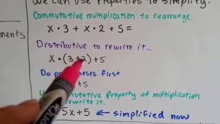 Grade 6 Math 19 How to simplify algebraic expressions [upl. by Divd]