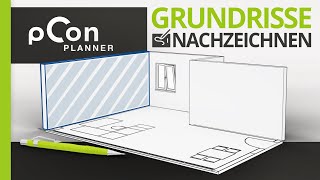 GRUNDRISSE Schnell amp Einfach Nachzeichnen  pConplanner Tutorial [upl. by Knox568]