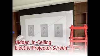 Hidden Ceiling Electric Screen Silent MotorHome Theater [upl. by Eimaj]