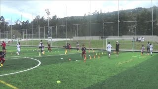 Entrenamiento de Fútbol Juvenil  Coordinación  Espacio reducido  Técnica y Velocidad [upl. by Aicul]