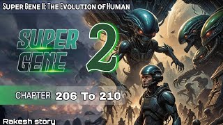 super gene 2  The Human Evolution Episode 206 To 210  Hindi audiobook  Rakesh Story [upl. by Dulcie]