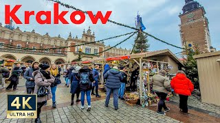 Krakow Christmas Market 2022 🇵🇱 4K Poland Walking Tour [upl. by Ardnama]