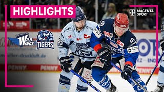 Schwenninger Wild Wings  Straubing Tigers  Highlights PENNY DEL 2324  MAGENTA SPORT [upl. by Erkan]