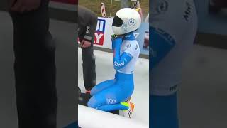 Italian skeleton bobsledder Alessia Crippa In Sledding Camera Man Had Them Angles [upl. by Asiral]