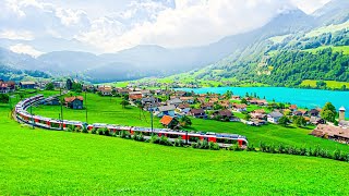 Lungern a fantastic Swiss village with a magical lake 🇨🇭 Switzerland 4K [upl. by Ahen189]