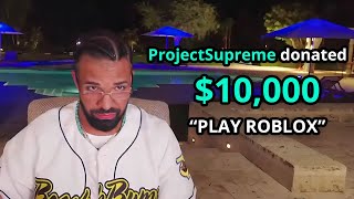 DONATING 10000 TO STREAMERS FOR 24 HOURS [upl. by Alamaj]